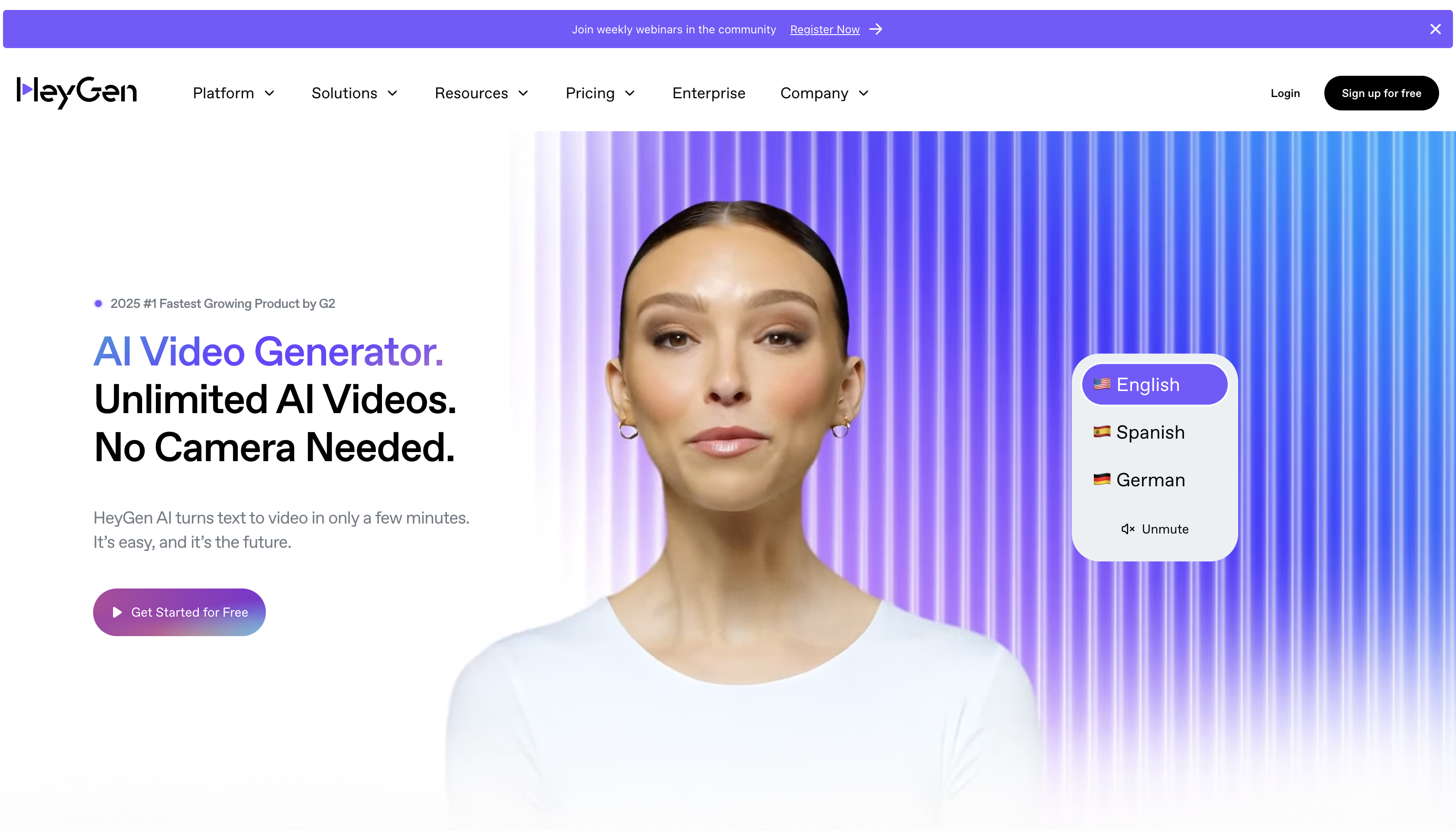 Screenshot demonstrating HeyGen avatar lip-sync quality